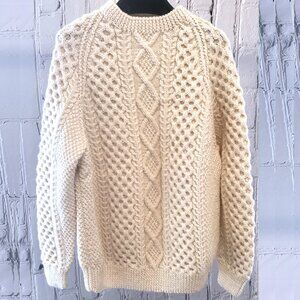 Blarney Woollen Mills Cable Knit Wool Sweater